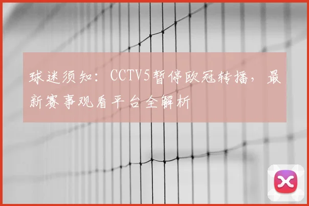 球迷须知：CCTV5暂停欧冠转播，最新赛事观看平台全解析