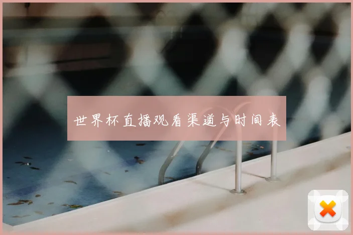世界杯直播观看渠道与时间表